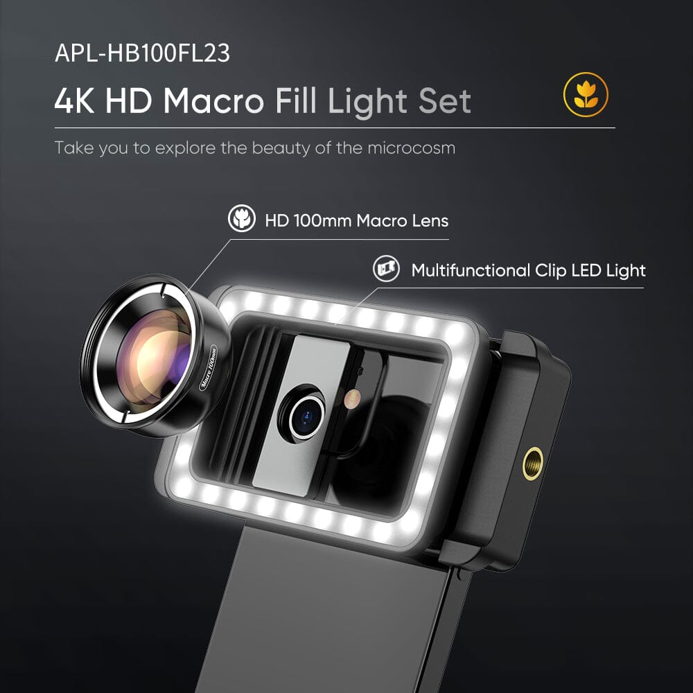Apexel Objectif Macro HD à Clipser pour téléphone Portable 100 mm
