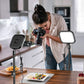 FL19 2Pcs Soft USB LED Video Portable Light Kit with Adjustable Tripod Stand and Color Filters APEXEL 