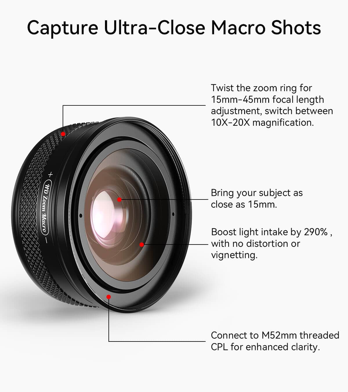 ZoomMacro Macro Lens APEXEL 