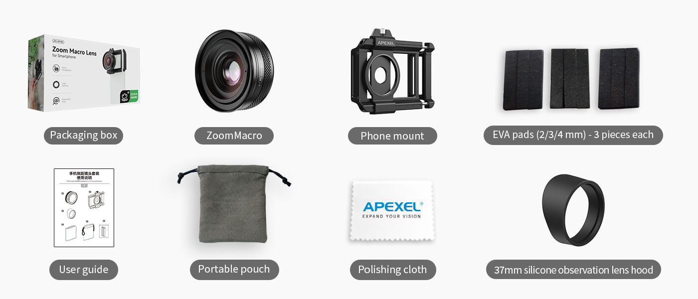 Apexel ZoomMacro Macro Lens for Phone