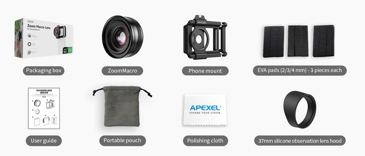 Apexel ZoomMacro Macro Lens for Phone