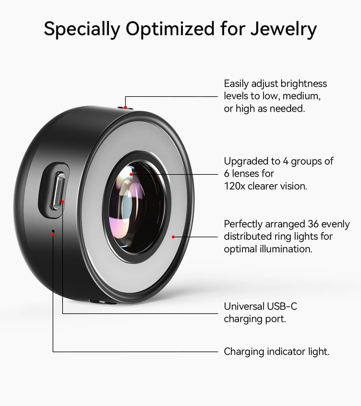 MS120 Illuminated Jewelers Loupe APEXEL 