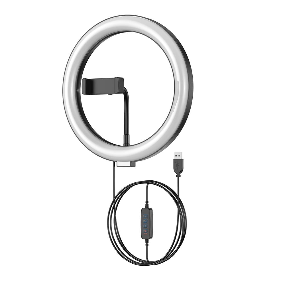 APEXEL 10" 26cm LED Selfie Circle Ring Light with Stand and Phone Holder APEXEL Without tripod 