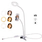 Mobile Clip On Flexible Arms Table LED Light APEXEL White 